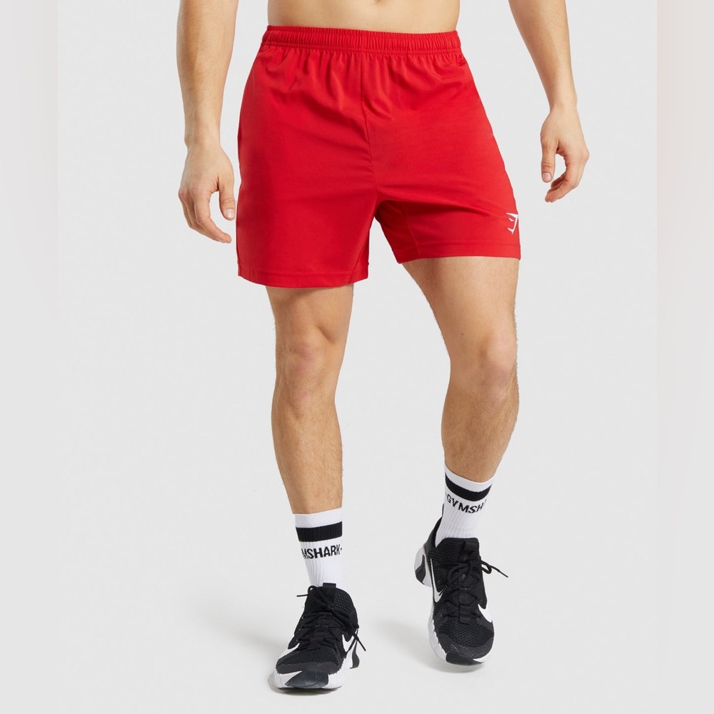 ❤️ Gymshark Red Athletic Shorts Lightweight Elastic Waist